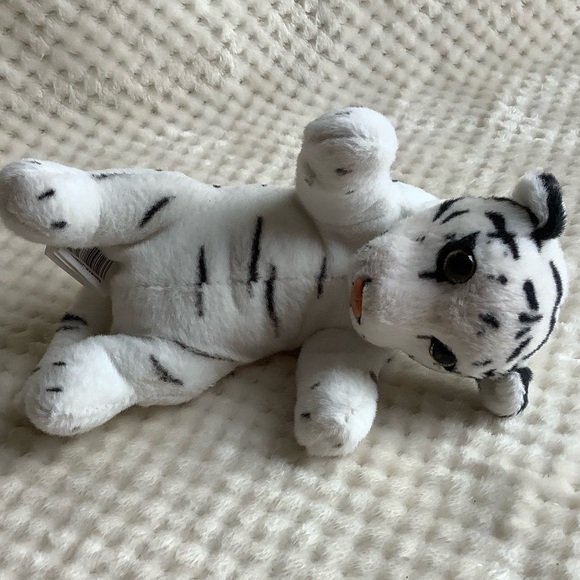 Adventure Planet Plush White Striped Tiger Cub Stuffed Animal Toy - Picture 16 of 16